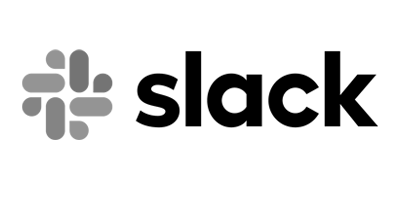 Slack logo 400x200 grijs